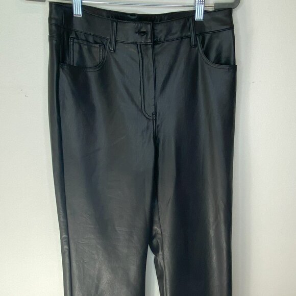 Reitmans - Vegan-leather, Straight leg, Black pants, Size 10 - Picture 2 of 9